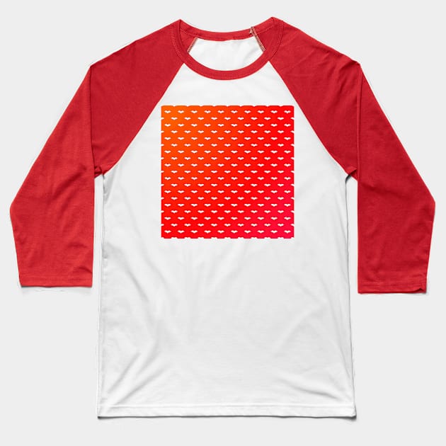 White Tiny Bats Red Baseball T-Shirt by BlakCircleGirl